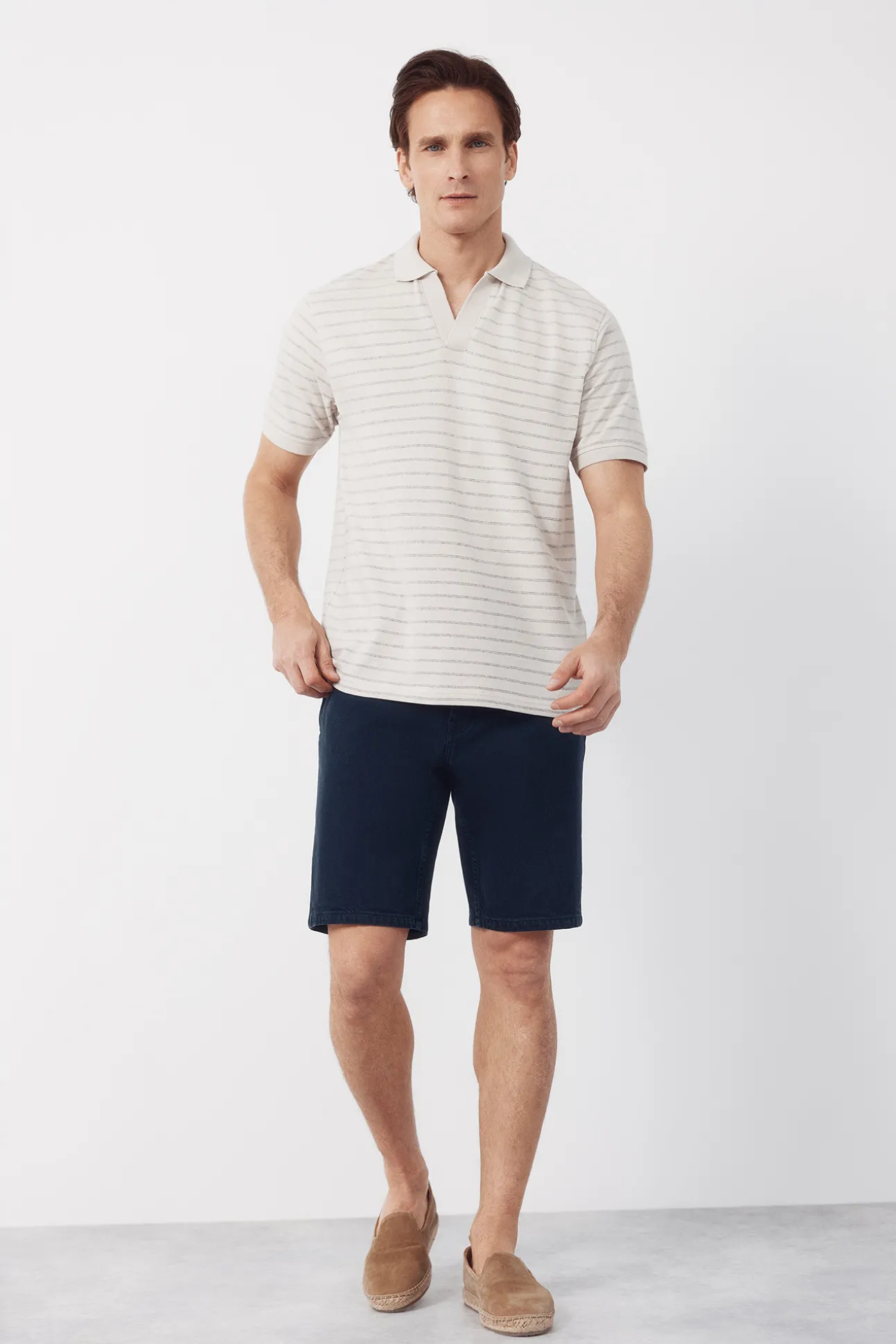 Polo estructura rayas