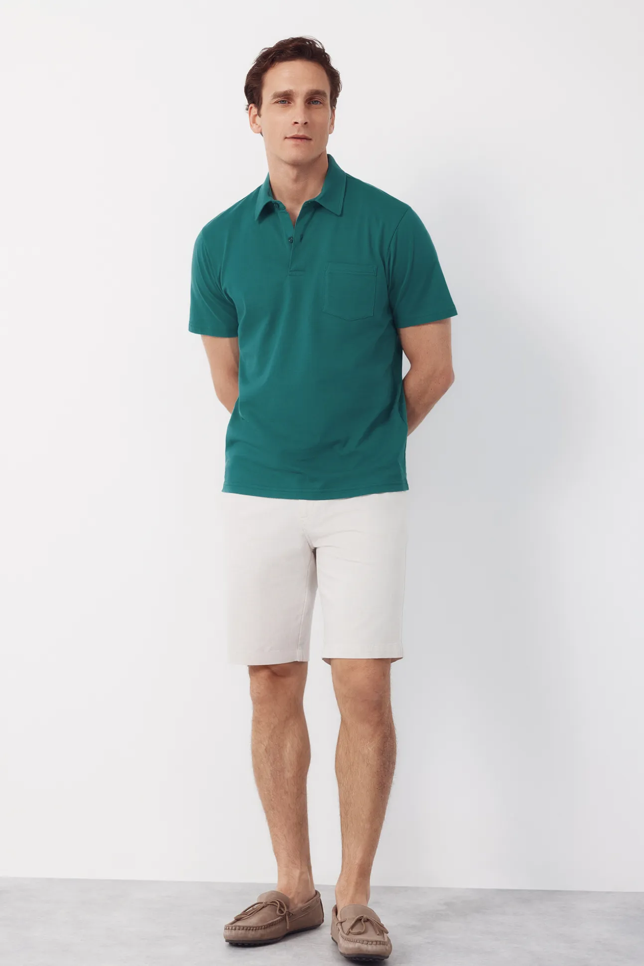 Polo liso bolsillo