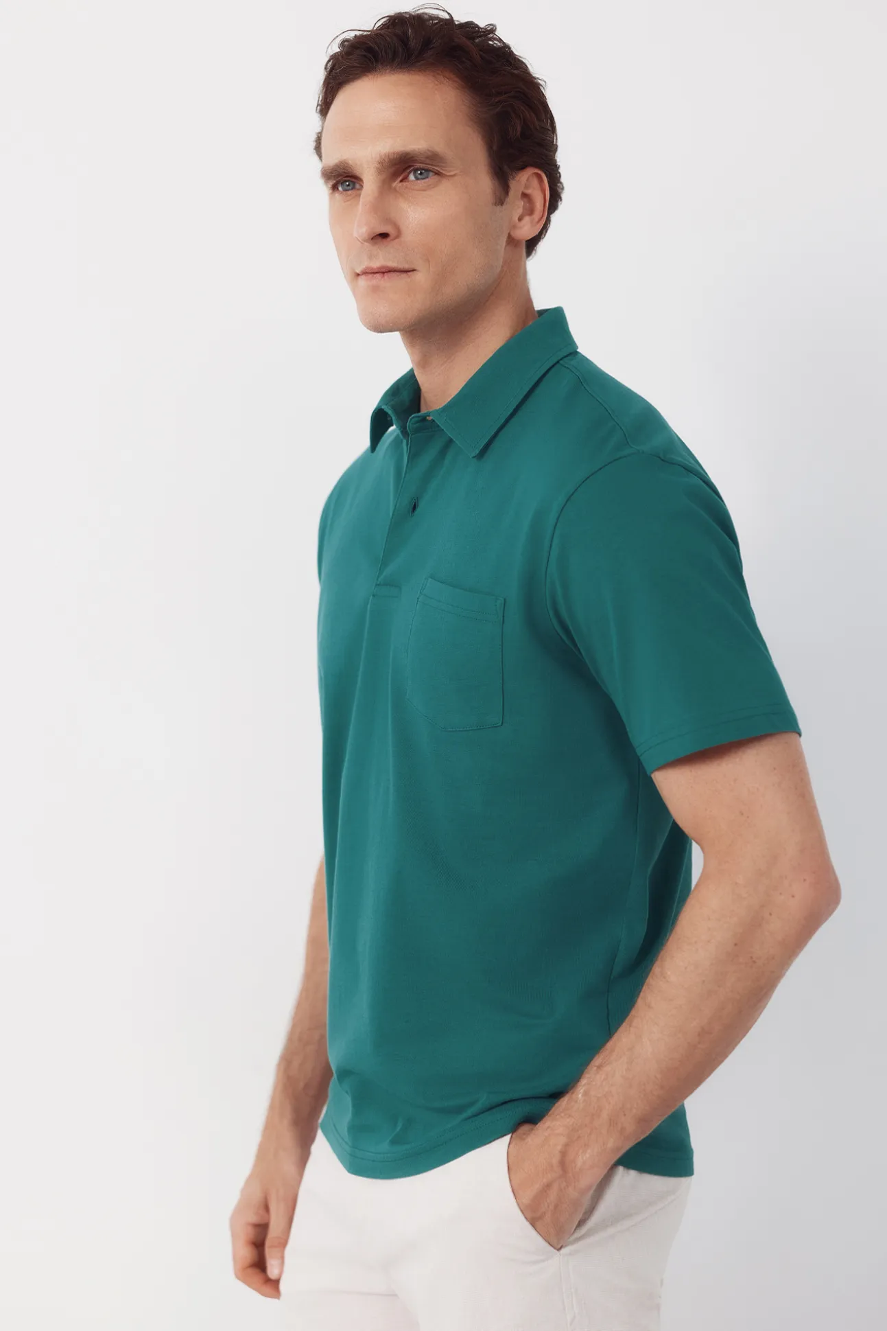 Polo liso bolsillo