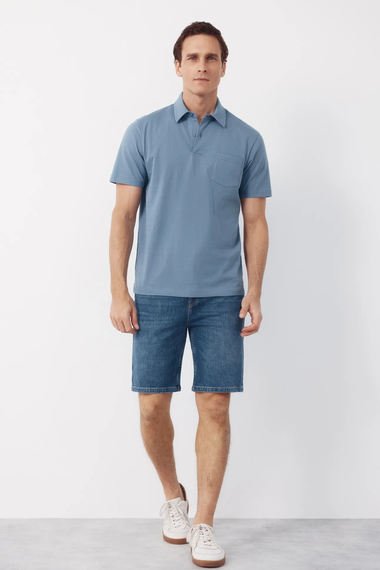 Polo liso bolsillo