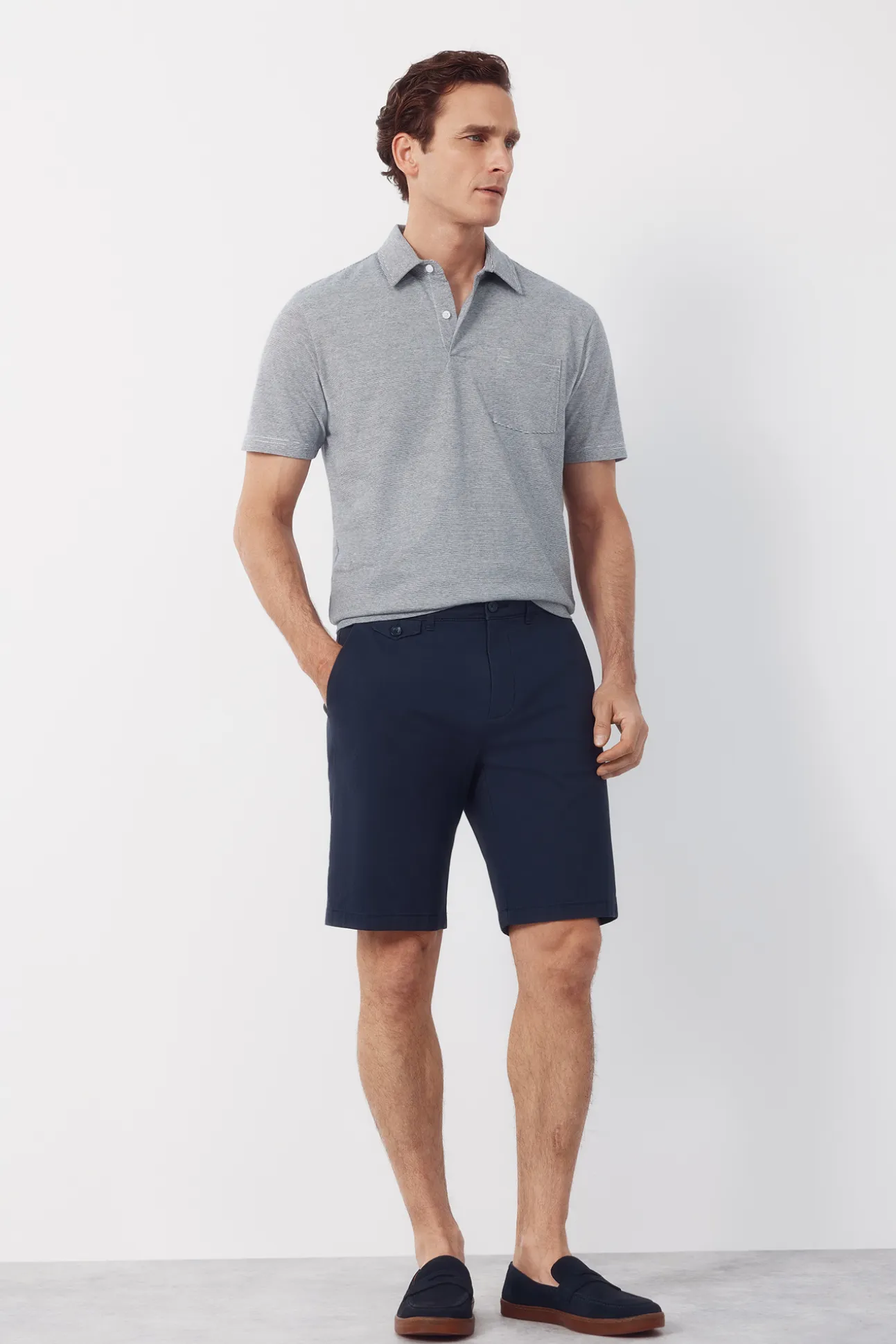 Polo rayas bolsillo
