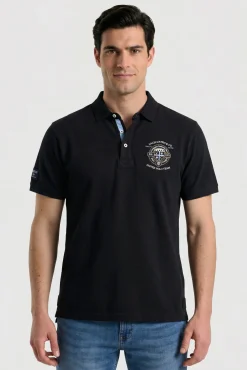 Polo semibordado United