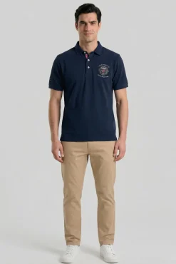 Polo semibordado United