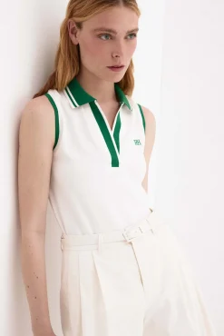 Polo sin mangas contrastes