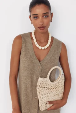 Pouch rafia trenzada