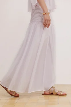 Rania. Falda jaretas midi