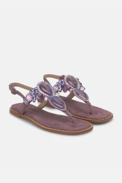 Sandalia estilo griego abalorios