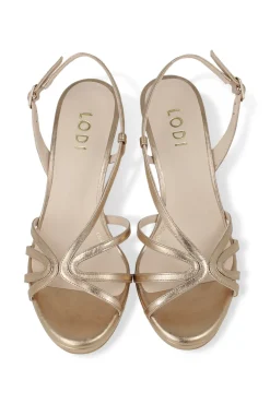 Sandalias de tacón en piel lisa.