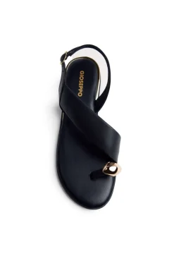 Sandalias piel anillo joya stony