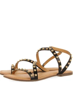 Sandalias piel tachas necedah