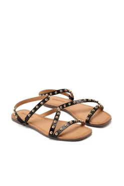 Sandalias piel tachas necedah