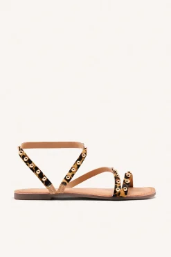 Sandalias planas de piel