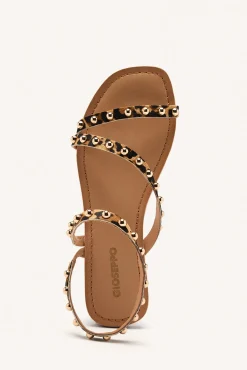Sandalias planas de piel