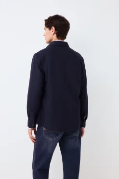 Sobrecamisa lisa tencel lino