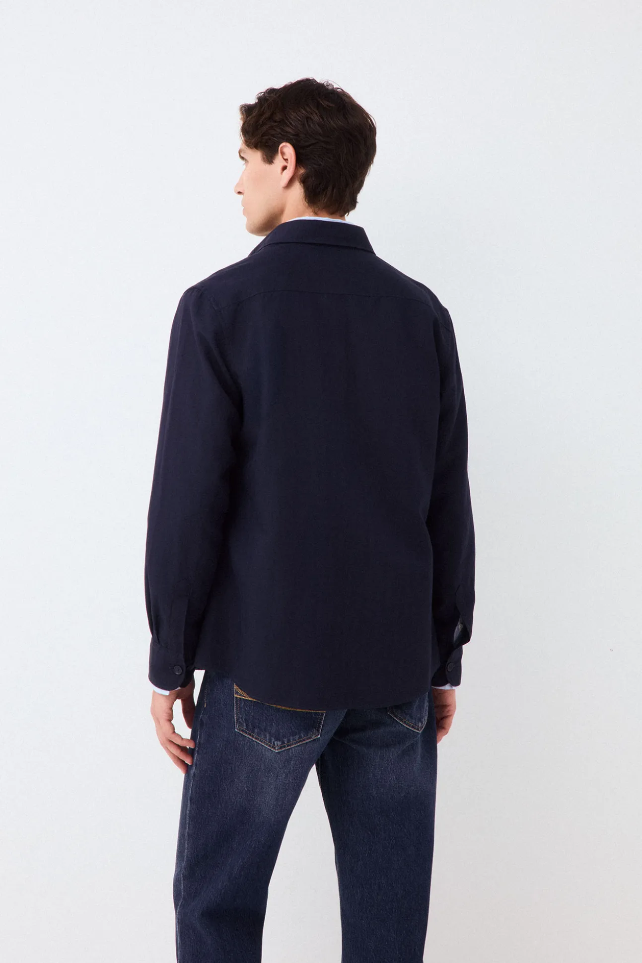Sobrecamisa lisa tencel lino