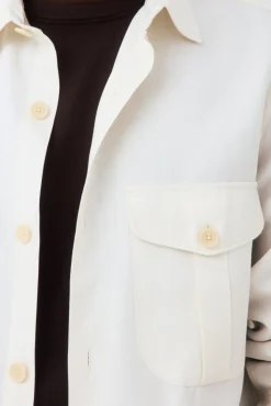 Sobrecamisa lisa tencel lino