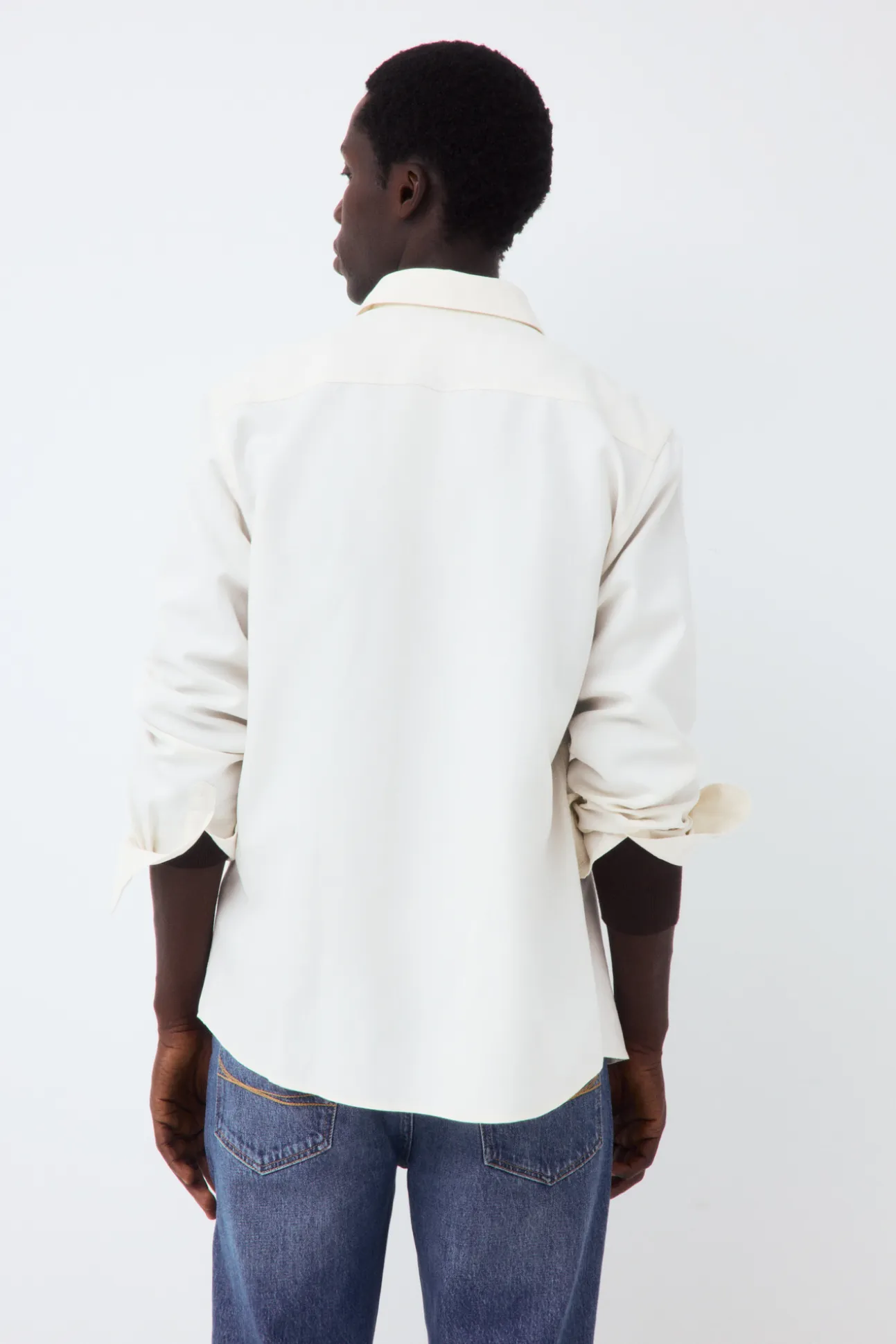 Sobrecamisa lisa tencel lino