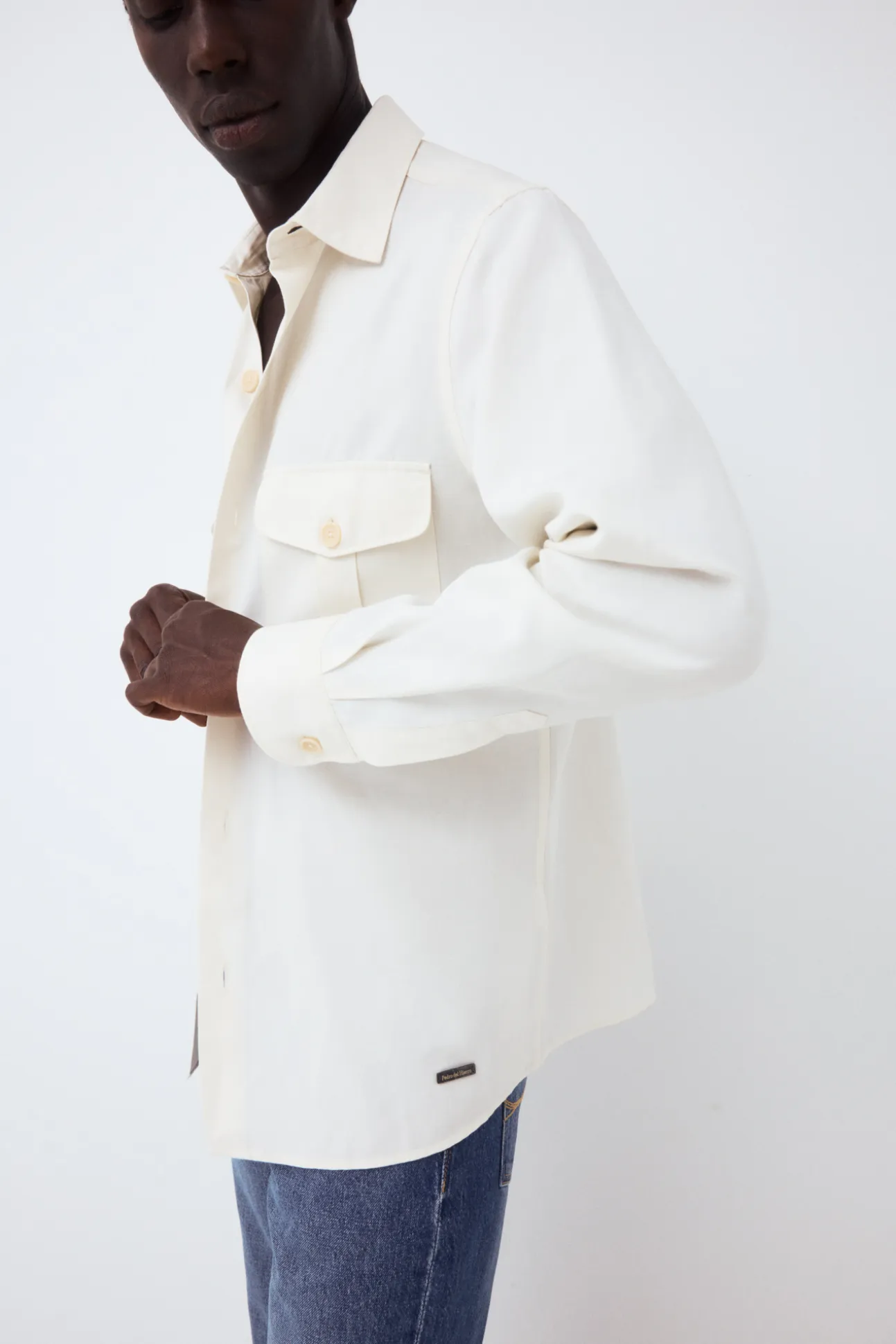 Sobrecamisa lisa tencel lino