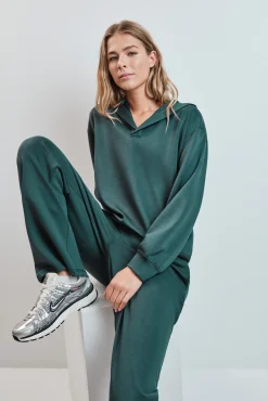 Sudadera capucha verde