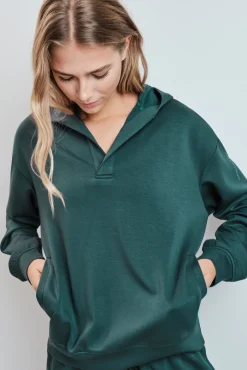 Sudadera capucha verde