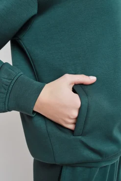 Sudadera capucha verde