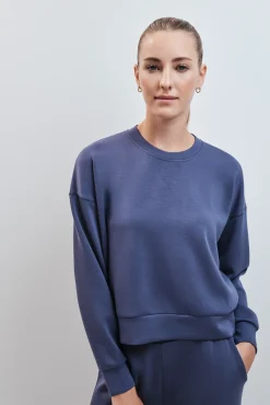 Sudadera college modal azul