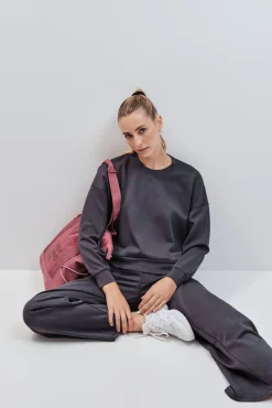 Sudadera college modal gris