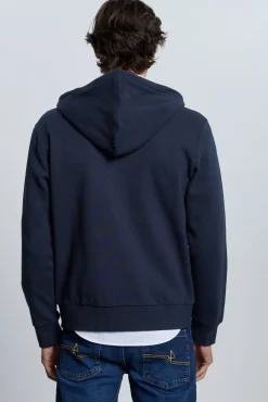 Sudadera cremallera escudos azul marino