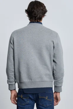 Sudadera 3 escudos gris