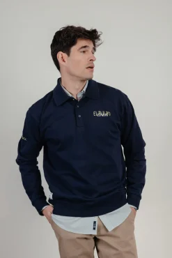 Sudadera unisex con cuello rugby
