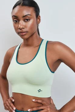 Sujetador deportivo 4D Stretch reversible verde