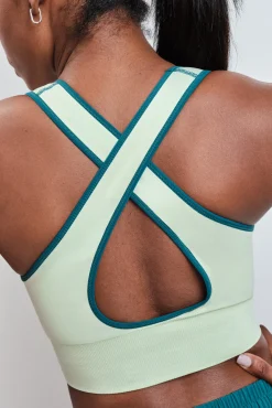 Sujetador deportivo 4D Stretch reversible verde