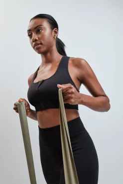 Sujetador deportivo negro cremallera SEAMLESS FIT