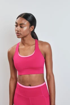 Sujetador deportivo rosa 4D STRETCH