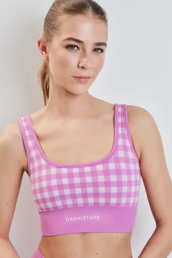 Sujetador deportivo SEAMLESS COMFORT vichy rosa