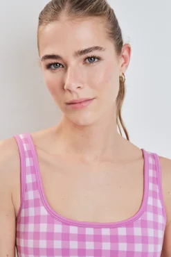 Sujetador deportivo SEAMLESS COMFORT vichy rosa