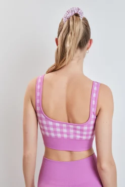 Sujetador deportivo SEAMLESS COMFORT vichy rosa