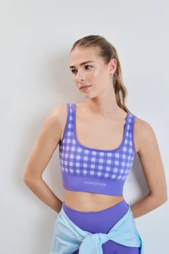 Sujetador deportivo SEAMLESS COMFORT vichy morado
