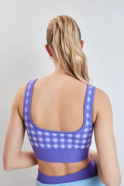 Sujetador deportivo SEAMLESS COMFORT vichy morado