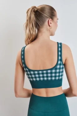 Sujetador deportivo SEAMLESS COMFORT vichy verde