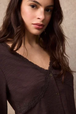 Top cardigan blonda