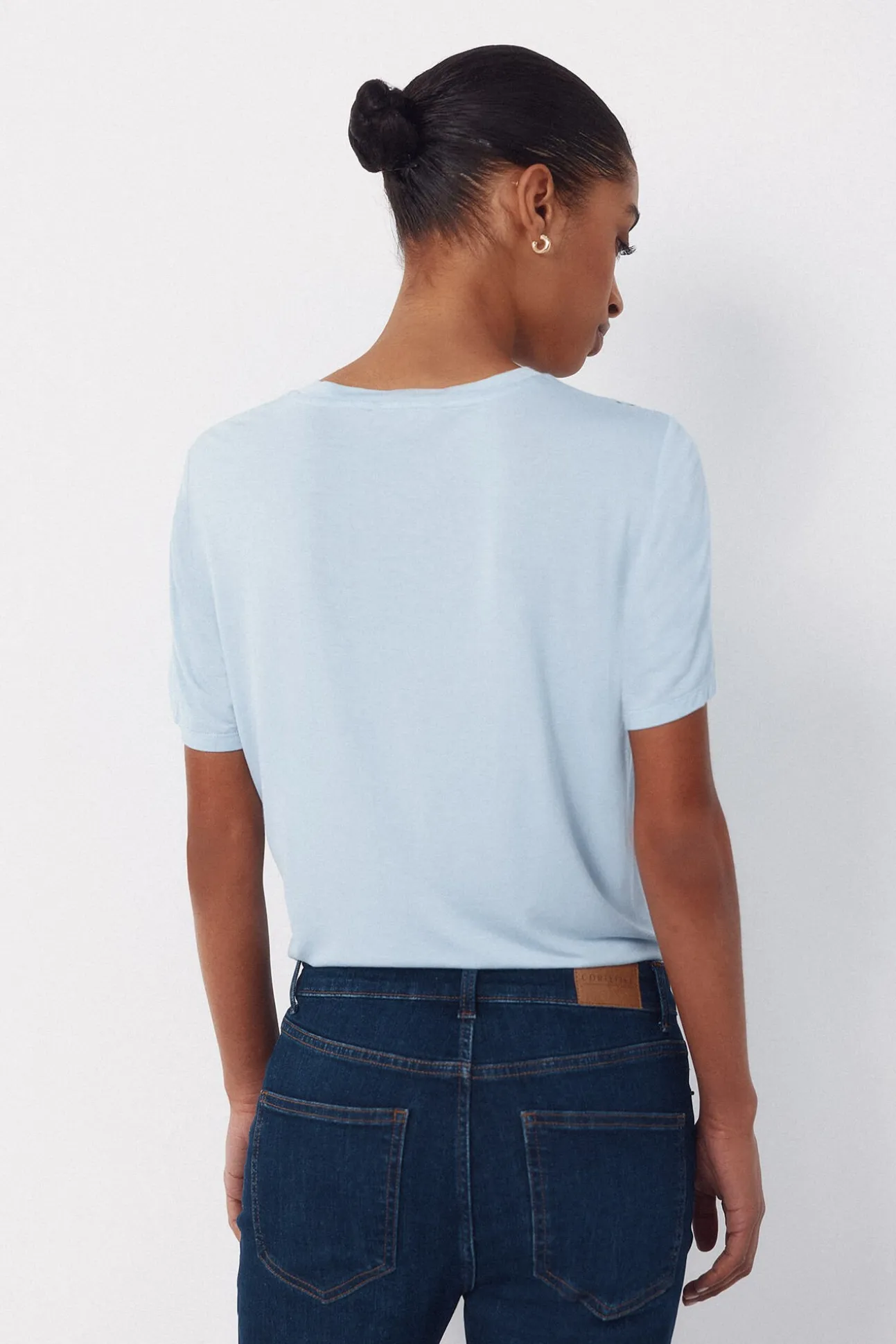 Top combinado estampado