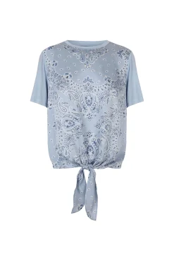 Top combinado estampado