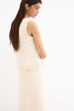 Top crochet sin mangas