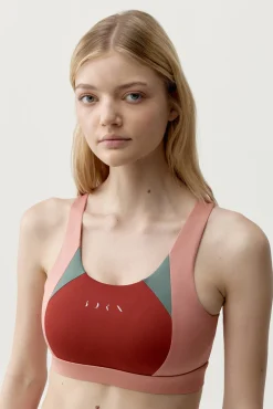 Top deportivo Daranarojo coral/verde