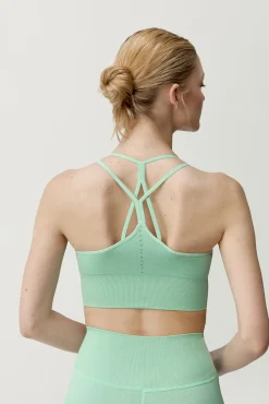 Top deportivo rojo verde menta