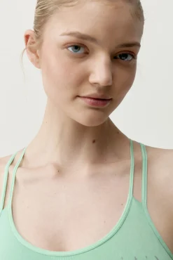 Top deportivo rojo verde menta