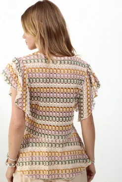 Top estructura multicolor