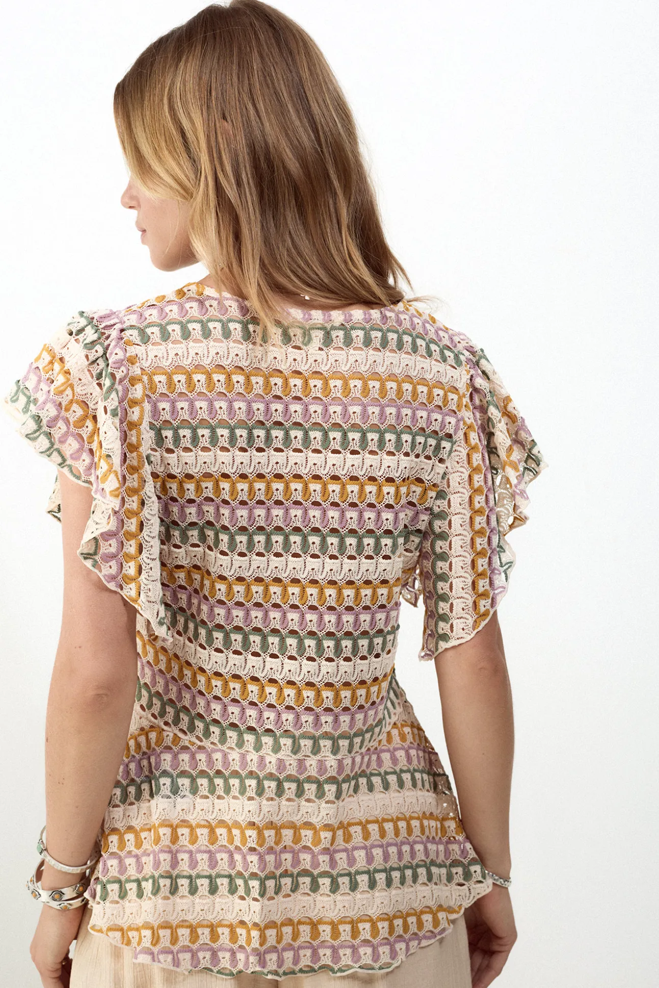 Top estructura multicolor