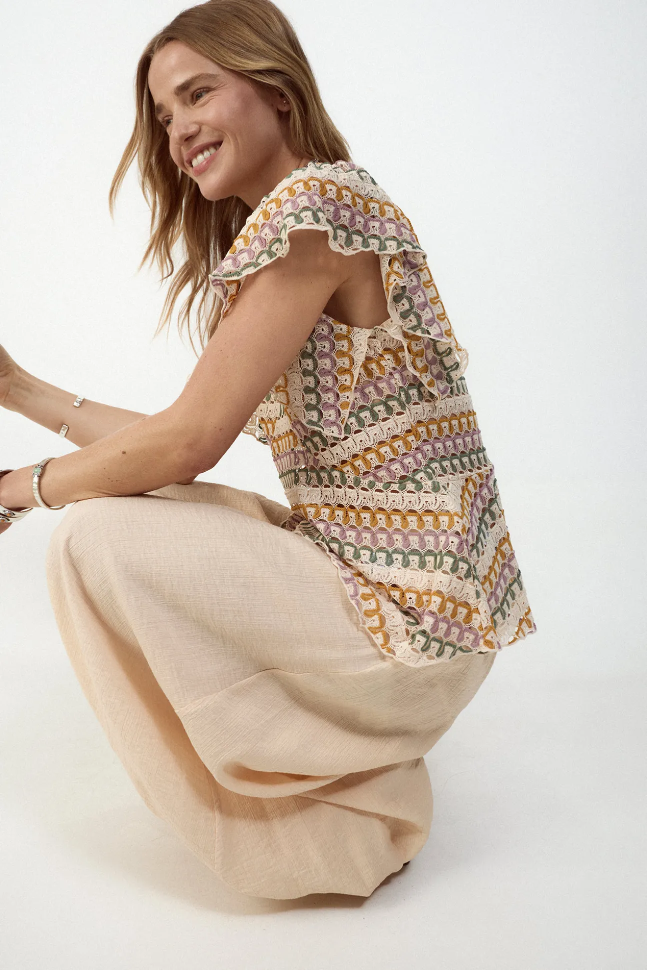 Top estructura multicolor